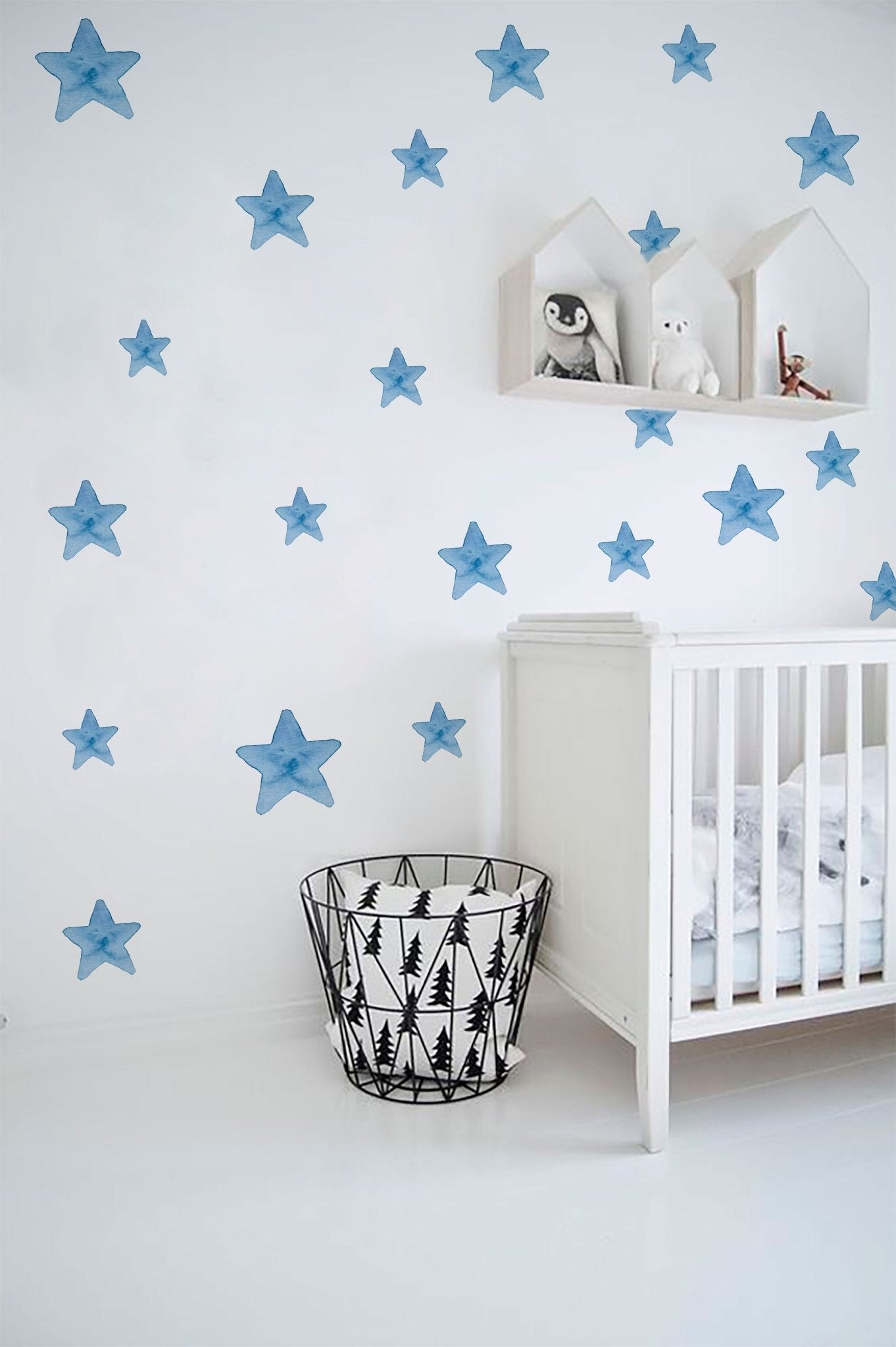 STARS blue tone Sticker Set