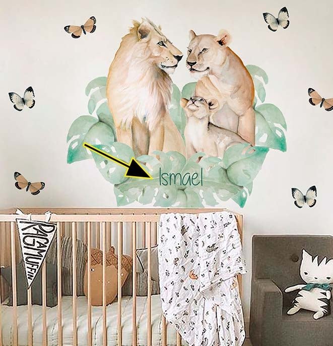 LIONS FAMILY Children's Sticker