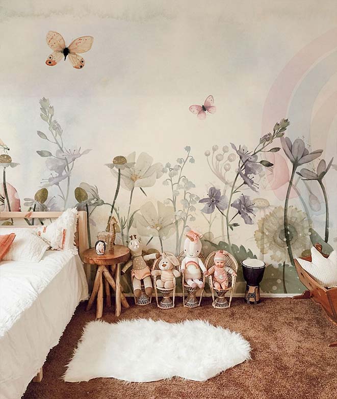FLORES SILVESTRES II Mural de papel pintado - MONDO Kids & Home