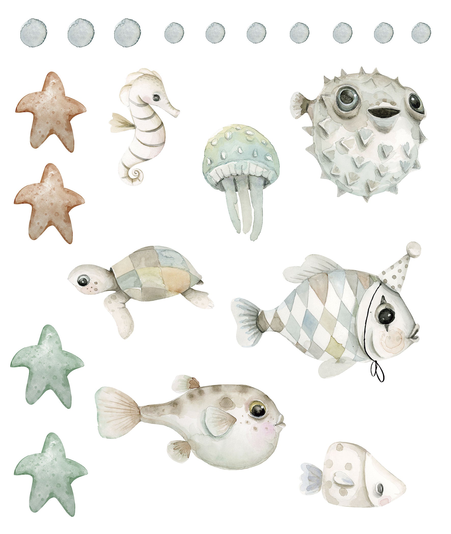 MARINE FISH - Children's Sticker Set