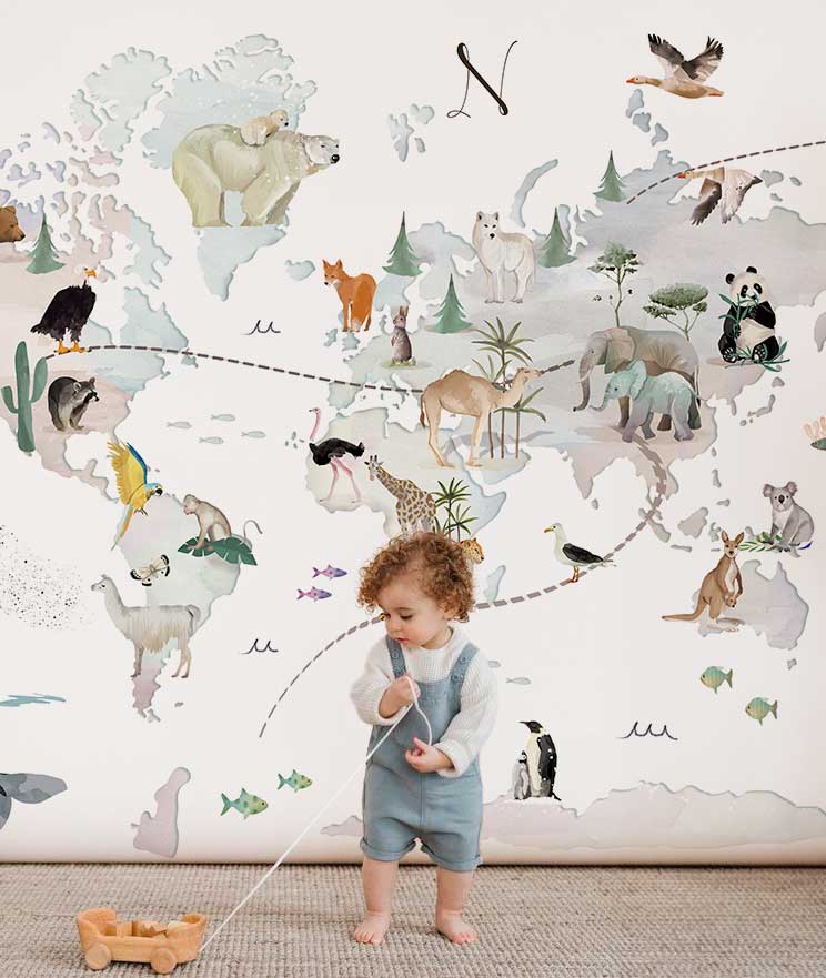 WORLD MAP I Wallpaper mural