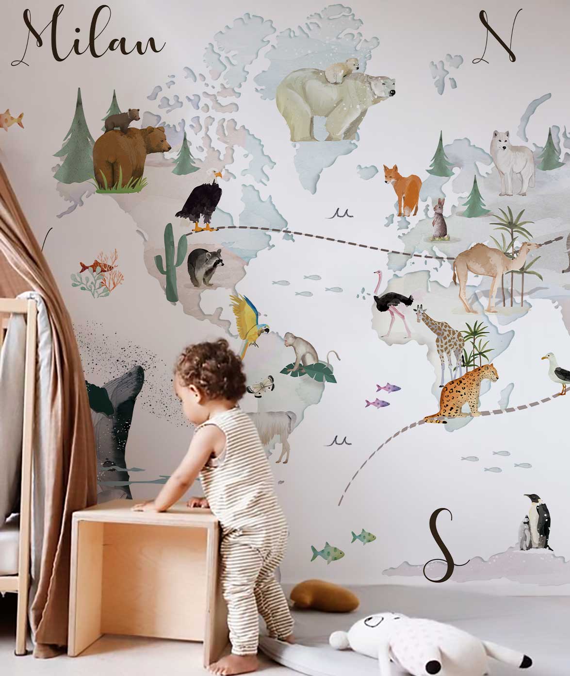 WORLD MAP I Wallpaper mural