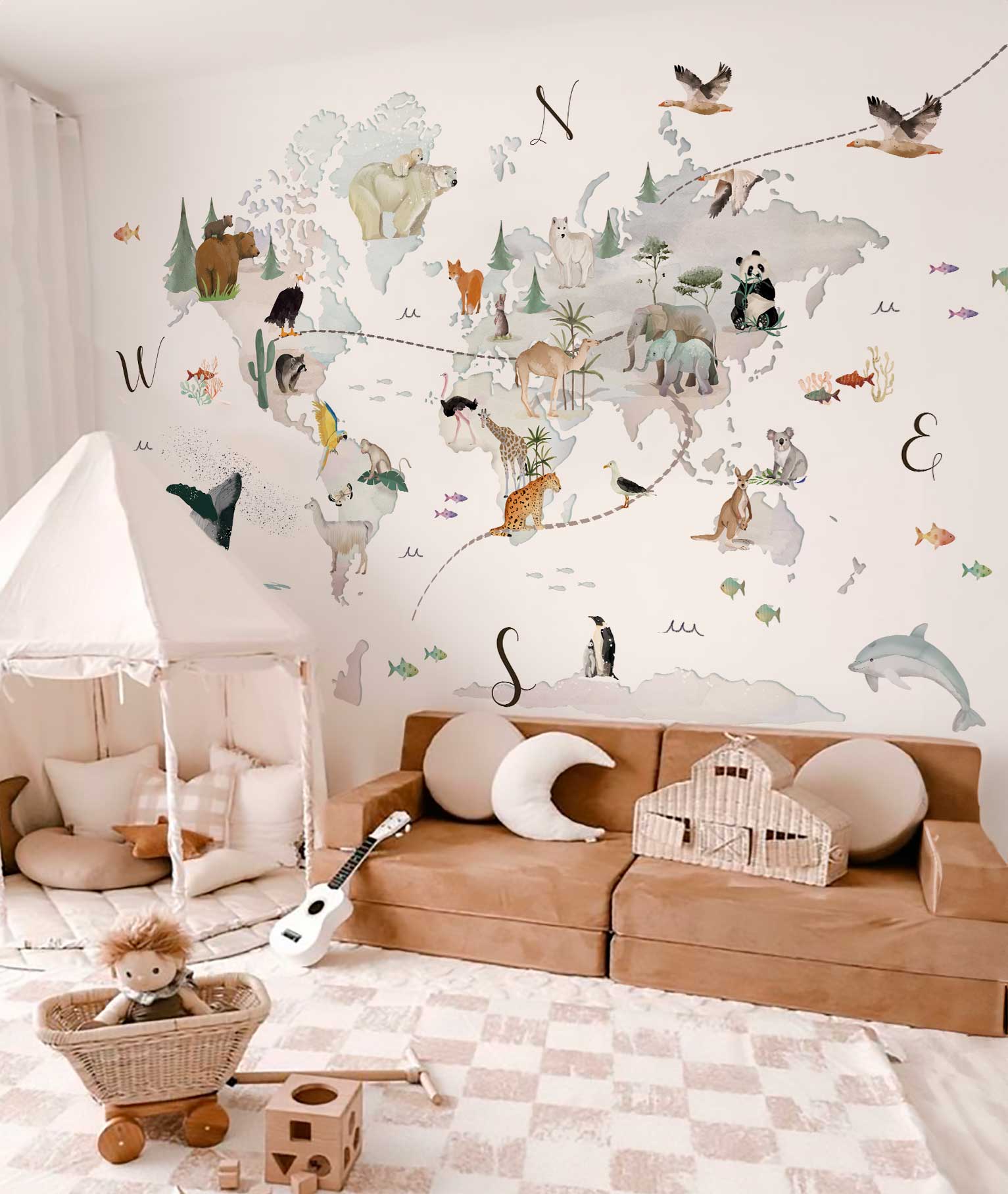 WORLD MAP I Wallpaper mural