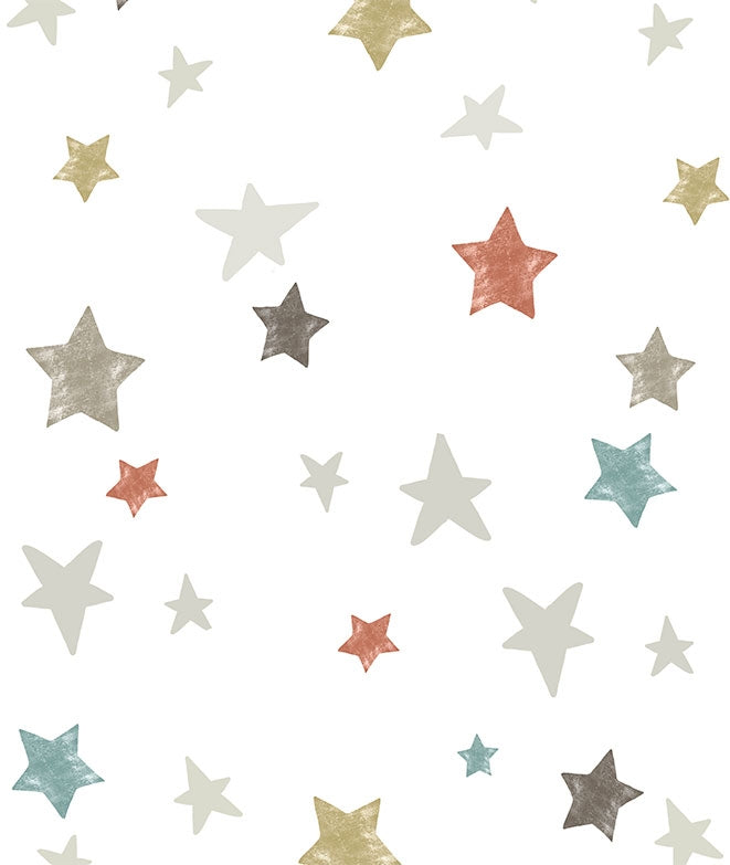MULTICOLOR STARS Children's wallpaper