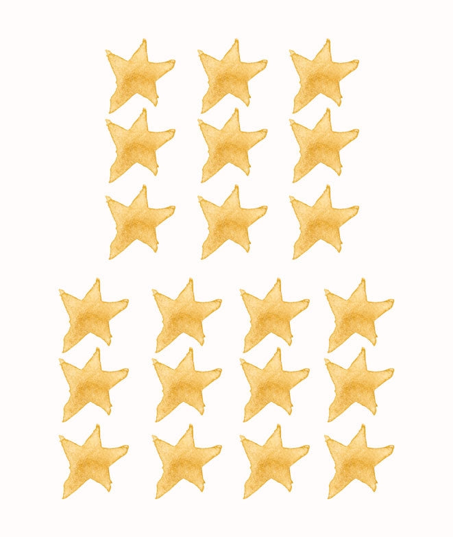 YELLOW STARS Sticker Set