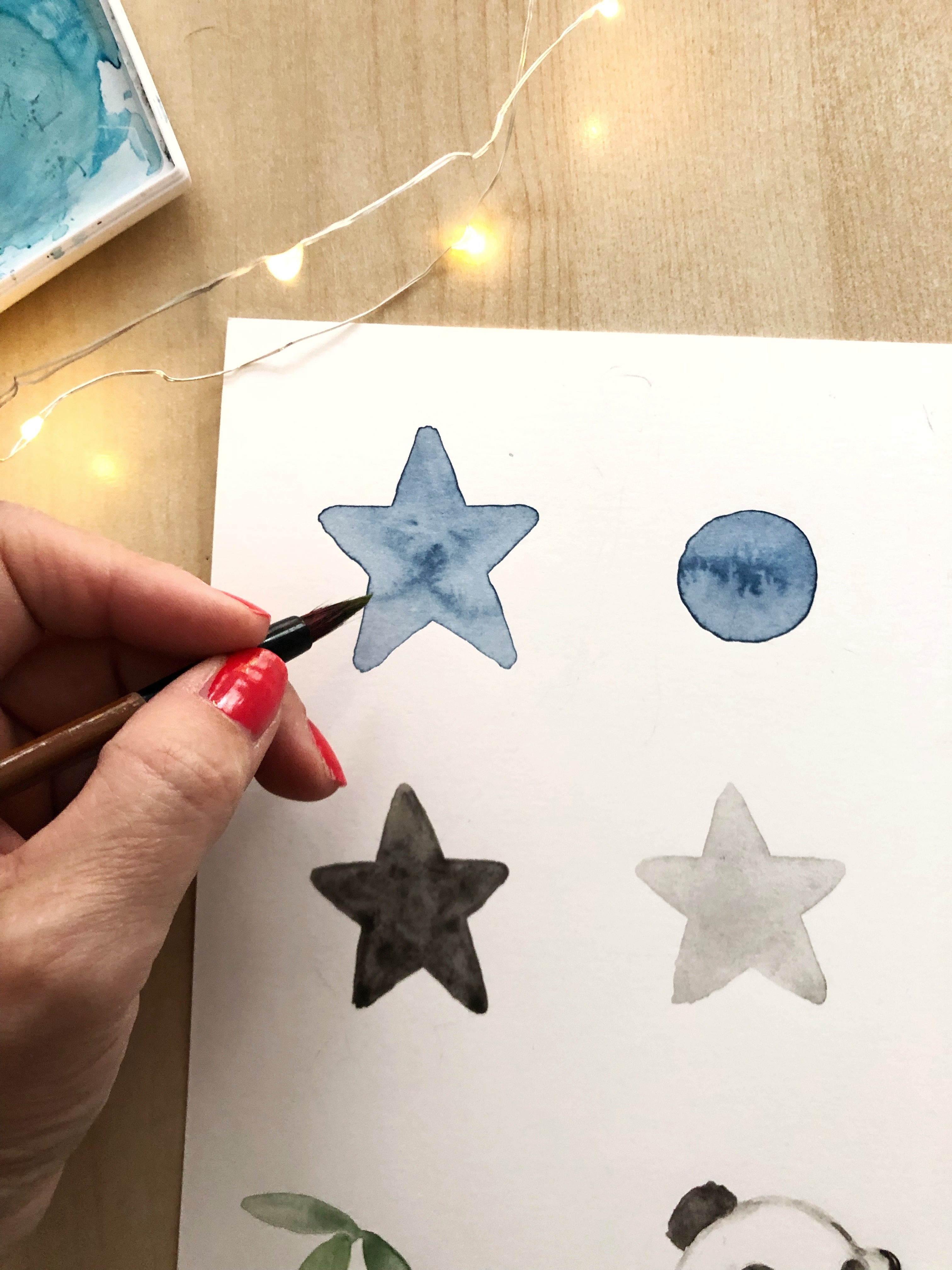 STARS blue tone Sticker Set
