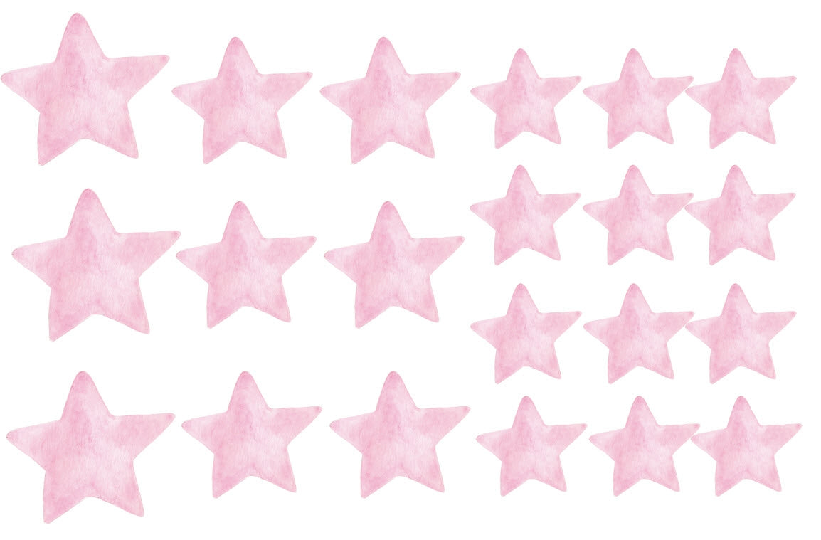 PINK STARS Sticker Set