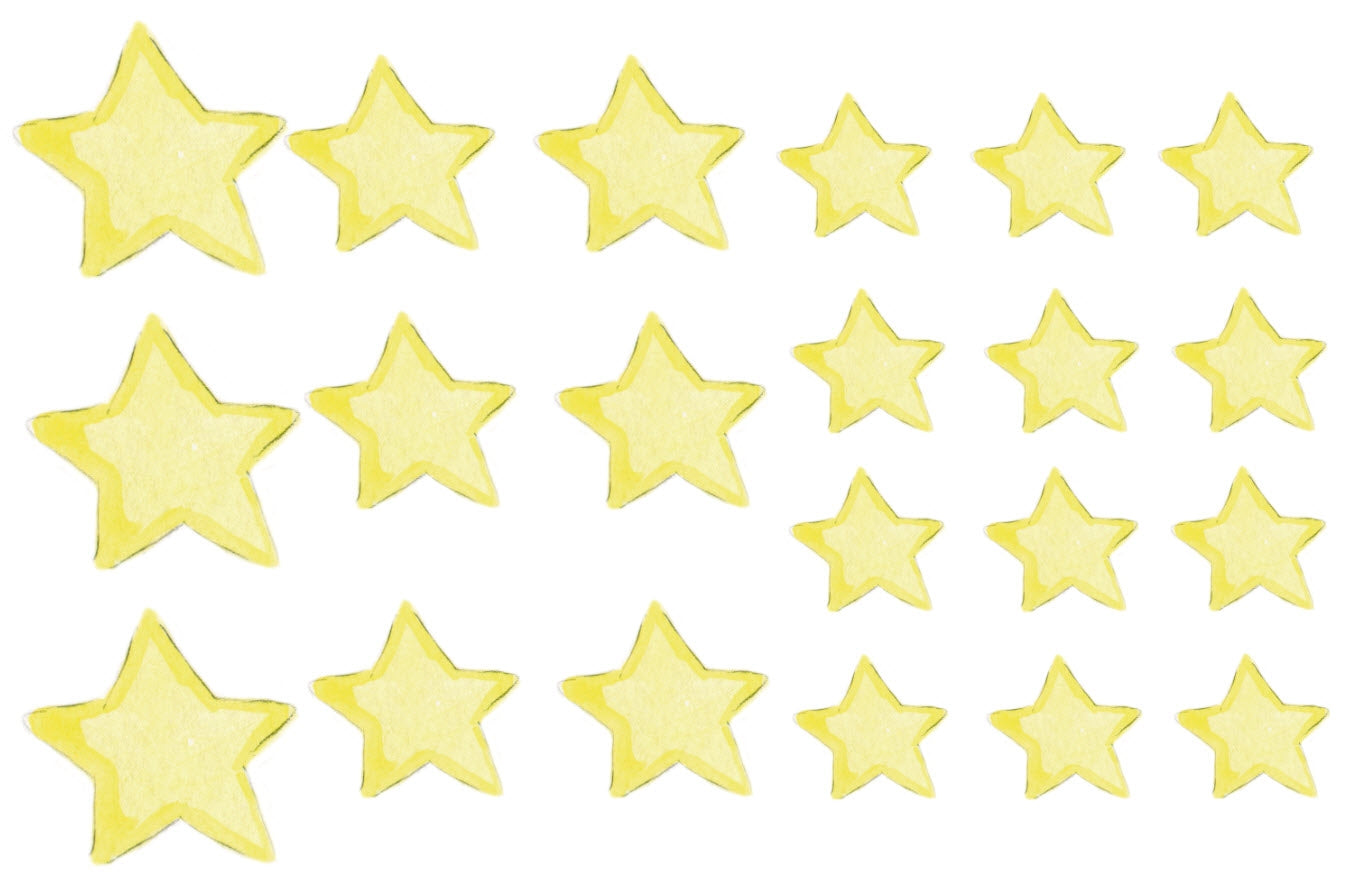 YELLOW STARS II Sticker Set